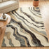Nireti Modern Abstract Wave Carpet for Living, Drawing & Bedroom | Soft Polyester & olefin BCF Area Rug with Strong Backing (11mm Pile Height)