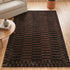 Rblin Modern Geometric Striped Carpet for Living, Drawing & Bedroom | Soft Polyester & olefin BCF Yarn Area Rug with Strong Backing (11mm Pile Height)