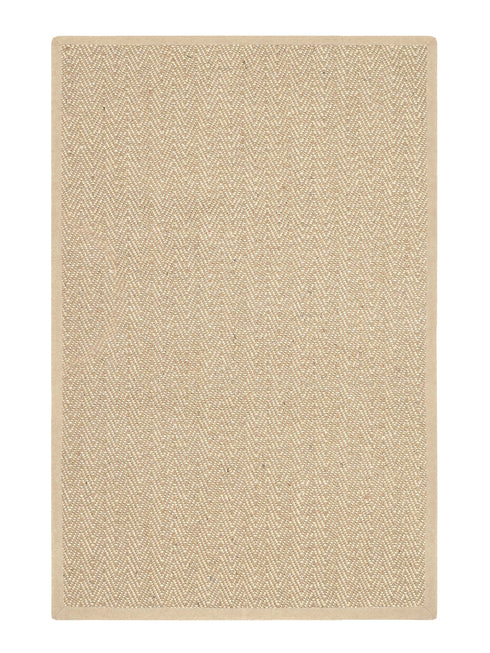 Chevron Jute & Cotton Woven Anti-Slip Strong Border Rug
