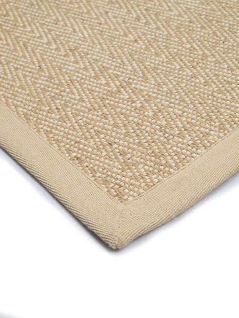 Chevron Jute & Cotton Woven Anti-Slip Strong Border Rug