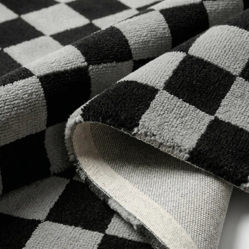 Cquare Check Pattern Carpet for Living, Drawing Room & Bedroom | Soft Polyester & olefin BCF Area Rug with Strong Durable Backing (11mm Pile Height)