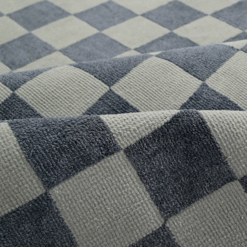 Cquare Check Pattern Carpet for Living, Drawing Room & Bedroom | Soft Polyester & olefin BCF Area Rug with Strong Durable Backing (11mm Pile Height)