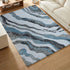 Nireti Modern Abstract Wave Carpet for Living, Drawing & Bedroom | Soft Polyester & olefin BCF Area Rug with Strong Backing (11mm Pile Height)
