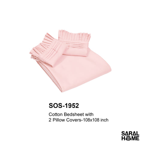 GIFT BASKET | 300 TC 100 % COTTON Bedsheet 108x108 Inch Gift Basket