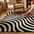 Epal Modern Wavy Line Pattern Carpet for Living, Drawing & Bedroom | Soft Polyester & olefin BCF Yarn Area Rug with Strong Backing (11mm Pile Height)