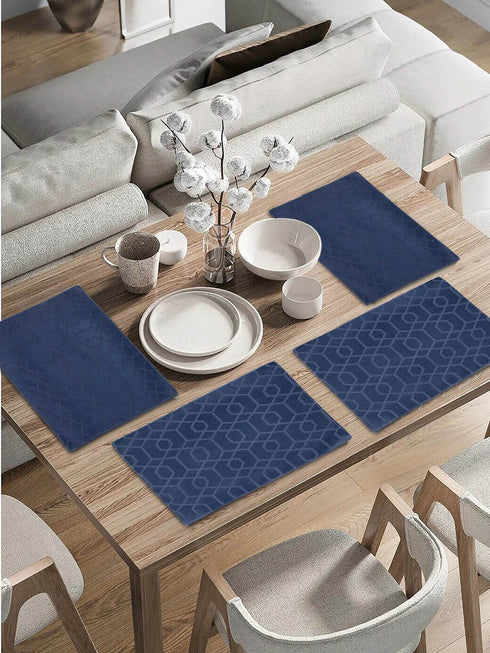Saral Home Cotton Placemats Set of 6 | 33x45 cm | Elegant Dining Decor