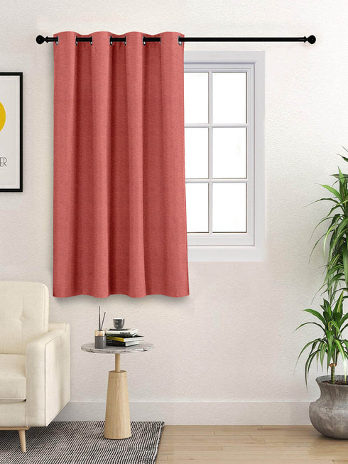 Plain Damask Cotton Curtains | Elegant Living Room Design (4x9 ft, 1pc)