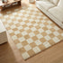Cquare Check Pattern Carpet for Living, Drawing Room & Bedroom | Soft Polyester & olefin BCF Area Rug with Strong Durable Backing (11mm Pile Height)