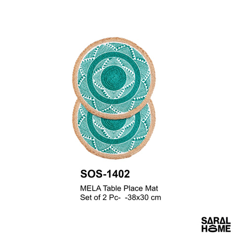GIFT BASKET | MELA Table Place Mat Set | 2 Pc Gift Basket