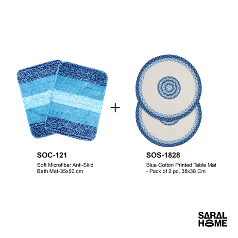 GIFT BASKET | Floor Mat & Mandala Table Mat | Combo Gift Basket