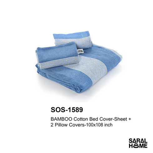 GIFT BASKET | BAMBOO Cotton Bed Cover-Sheet 100x108 Inch Gift Basket