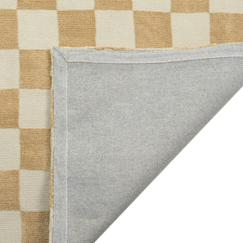 Cquare Check Pattern Carpet for Living, Drawing Room & Bedroom | Soft Polyester & olefin BCF Area Rug with Strong Durable Backing (11mm Pile Height)
