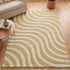Epal Modern Wavy Line Pattern Carpet for Living, Drawing & Bedroom | Soft Polyester & olefin BCF Yarn Area Rug with Strong Backing (11mm Pile Height)