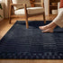Rblin Modern Geometric Striped Carpet for Living, Drawing & Bedroom | Soft Polyester & olefin BCF Yarn Area Rug with Strong Backing (11mm Pile Height)