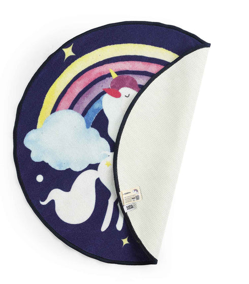 Buy Unicorn Anti Skid Round Mat Navy Blue, 90X90 CM at price