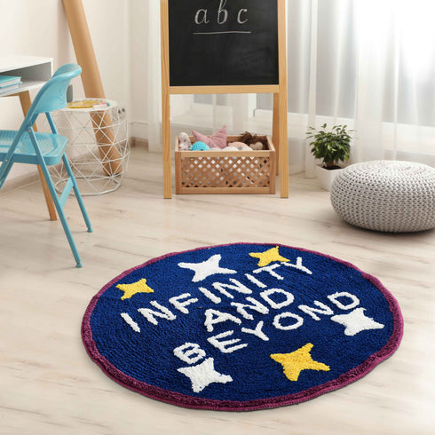 Buy Unicorn Soft Microfiber Mutipurpose Round Mat Blue, 60CM Online