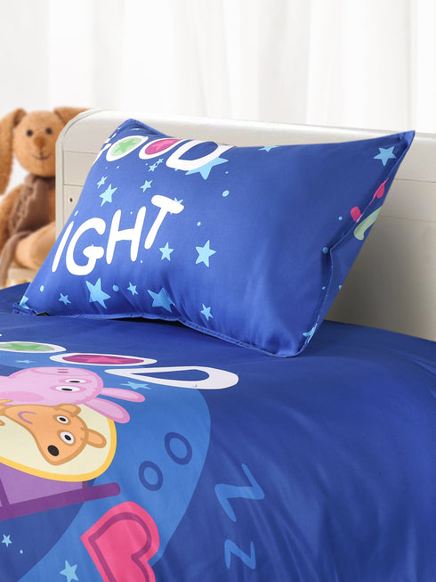 Buy Peppa Pig Cotton Single Size Bedsheet 60x90 with 1 Pillow Cover 17''x 24'' at price