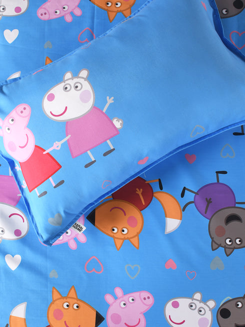 Shop for Peppa Pig Cotton Single Size Bedsheet (60x90) with 1 Pillow Cover (17''x 24'') online