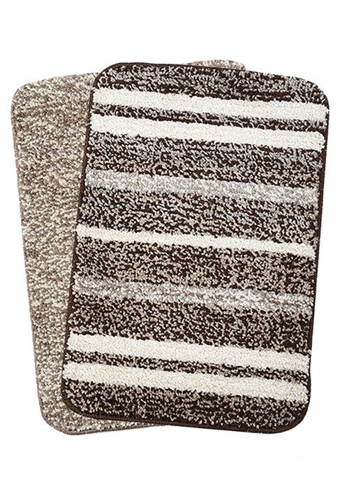 Anti slip microfiber bathmat set
