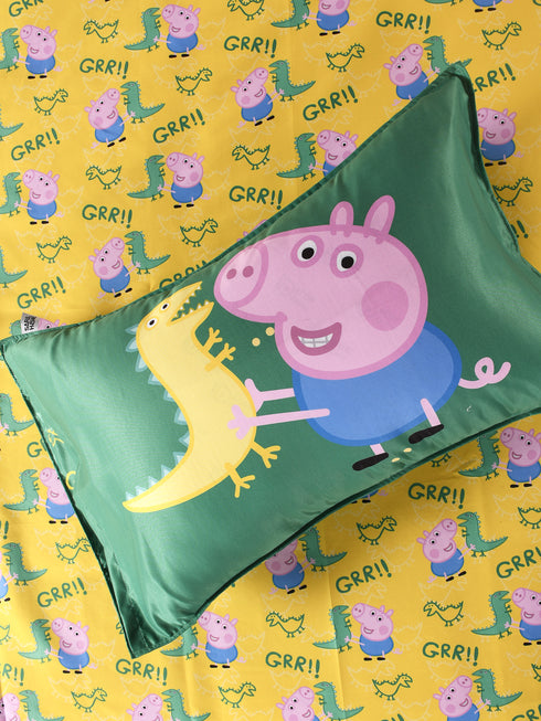 Order Peppa Pig Cotton Single Size Bedsheet (60x90) with 1 Pillow Cover (17''x 24'') online