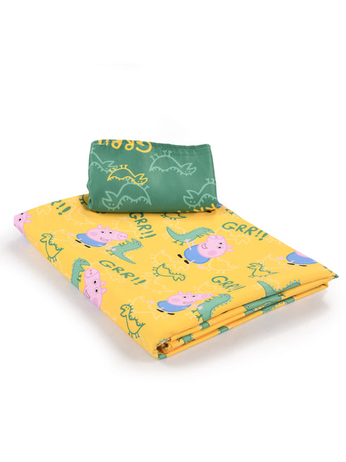 Buy Peppa Pig Cotton Single Size Bedsheet (60x90) with 1 Pillow Cover (17''x 24'') online at a low price