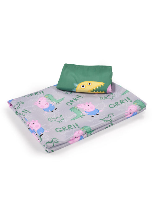 Buy Peppa Pig Cotton Single Size Bedsheet 60x90 with 1 Pillow Cover 17''x 24''