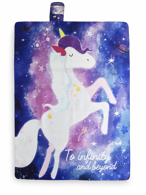 Saral Home Unicorn Microfiber Picnic Mat Pink,125x150 Cms