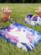 Buy Unicorn Microfiber Picnic Mat Pink,125x150 Cms