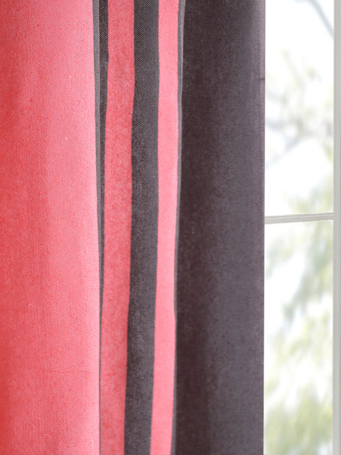 Grey cotton blackout curtains