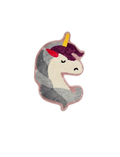 Buy Unicorn Soft Microfiber Mutipurpose Shape Mat Grey, 60CM at price