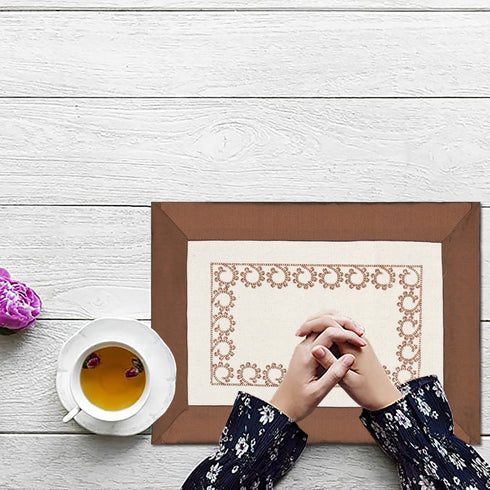 Purchase Cotton Velvet Place Mat Set of 6 (34x45 cm) online