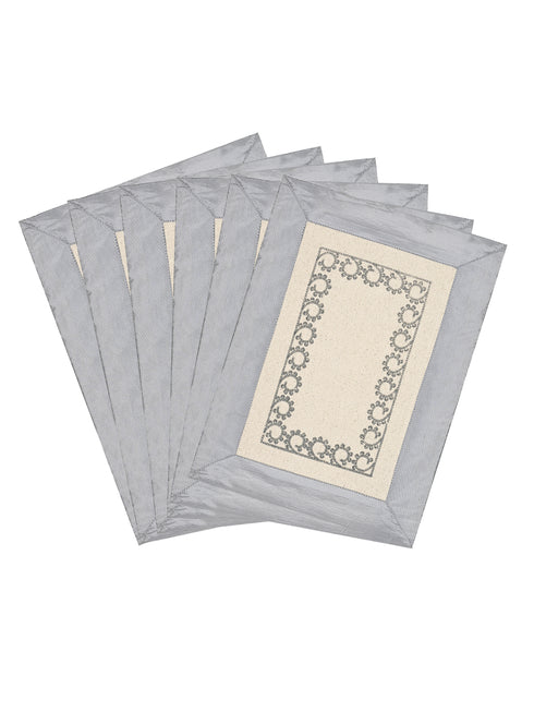 Shop for Stylish Cotton Velvet Place Mat Set of 6 (34x45 cm) Online at Price