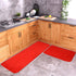 Pack of 2 Kitchen Mats Red