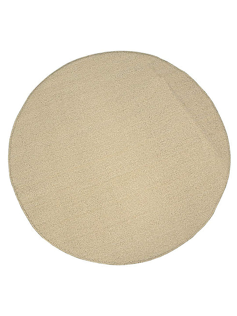 Beige round bathmat