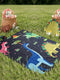 Buy Dinosaur Microfiber Picnic Mat Pink,125x150 Cms