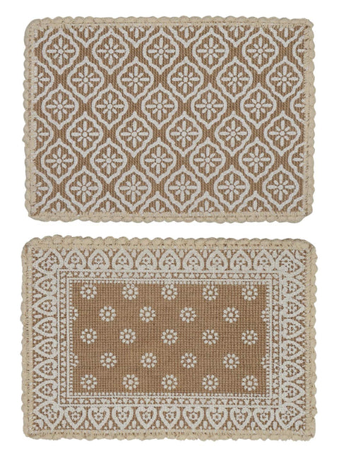 Saral Home Decorative Jute & Cotton Printed Table MaT