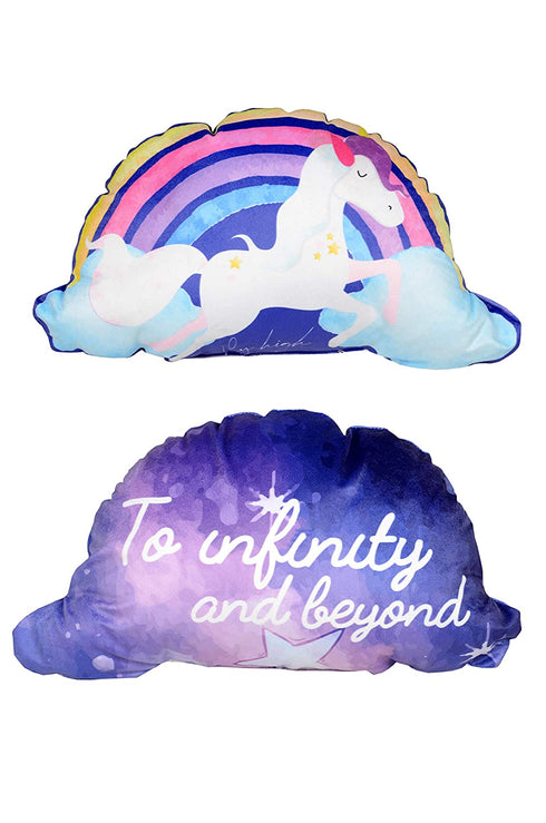 Shop for Stylish Saral Home Unicorn Velvet Quilt with 2 Cushions- Turquoise, 135X210 Cms Online at Price