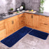 Pack of 2 Kitchen Mats Blue