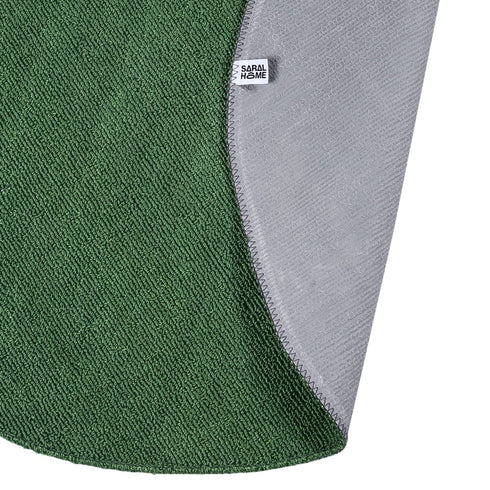 Green floral bathmat