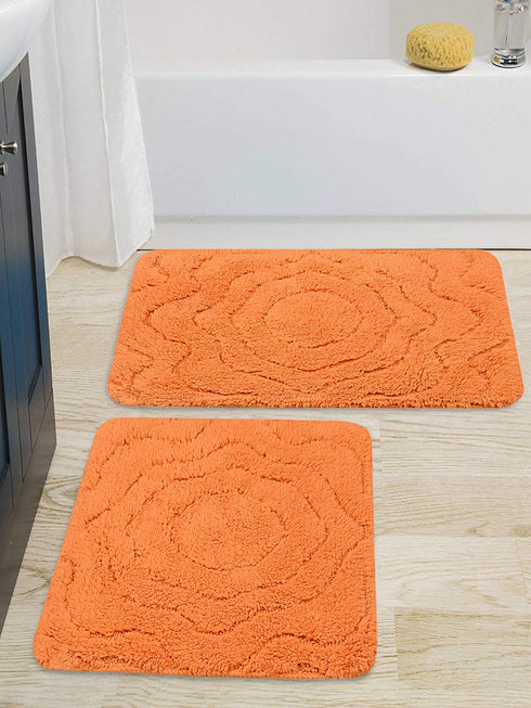 Buy Stylish SOS-1294 Cotton Bathmat Set with Contour- (45x60 & 45x50cm) Online