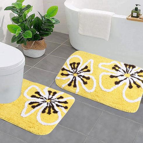 Floral design bathmat