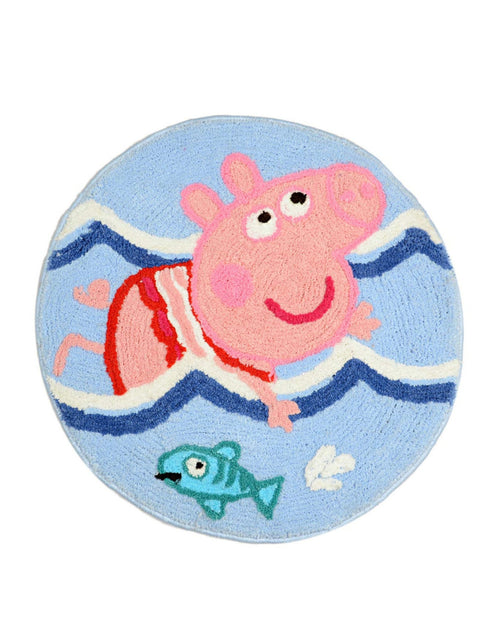 Saral Homes Peppa Pig Shape Microfibre Kids mat 60 X 60 CM BLUE