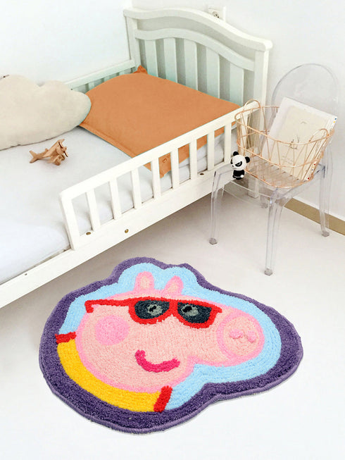 Peppa Pig Shape Microfibre Kids mat Light Blue 50x60 CM