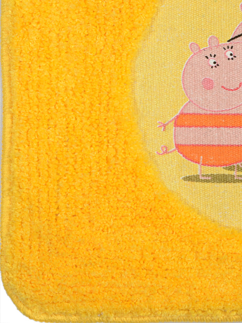Peppa Pig Cartoon Character Microfibre Bathmat Yellow 40x60 CM