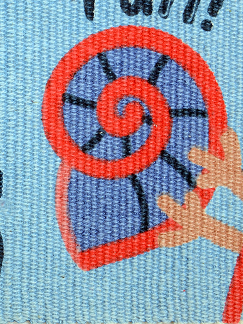 Peppa Pig character printed Multipurpose Cotton Rugs Turquoise 50x70CM