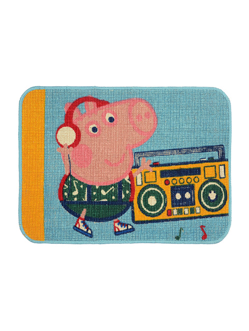 Saral Homes Peppa Doormat Jute & Cotton 40 X 60 CM TURQUOISE