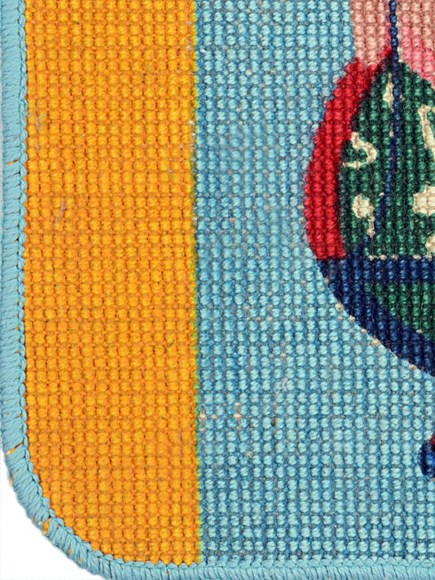 Peppa Pig Printed Jute & Cotton Mixed Doormat Turquoise 40x60CM