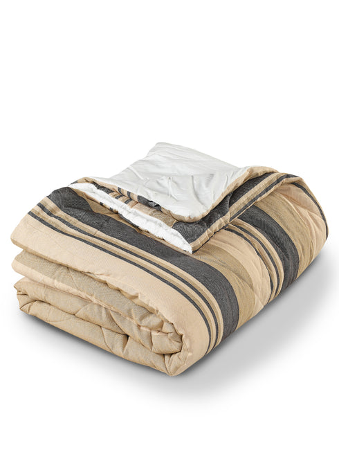 Buy 1 PC Joy Handmade Cotton Striped Queen Size Quilt (Size-90x100 inch) online at a low price