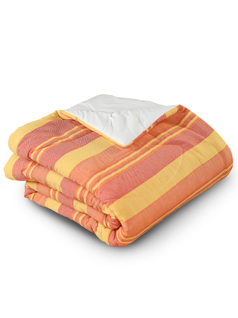 1 PC Joy Handmade Cotton Striped Queen Size Quilt (Size-90x100 inch) at lowest cost