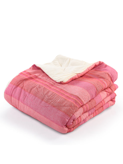 Grab 1 PC Joy Handmade Cotton Striped Queen Size Quilt (Size-90x100 inch) online